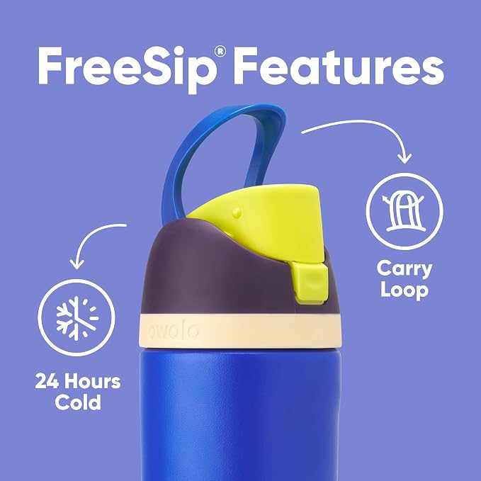 Owala FreeSip Kids Stainless Steel Water Bottle 16 oz Celestial Sphere - Image 4