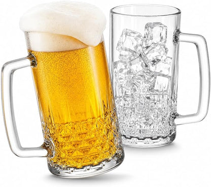 2 Pack Beer Mugs For Freezer, Double Wall Insulated Glasses – Freezer Mugs by Unknown
