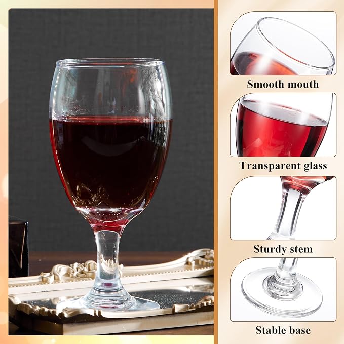 Patelai Set of 1 Water Goblet, 16 oz Clear Drinking Glasses Bulk Dishwasher Safe - Image 3