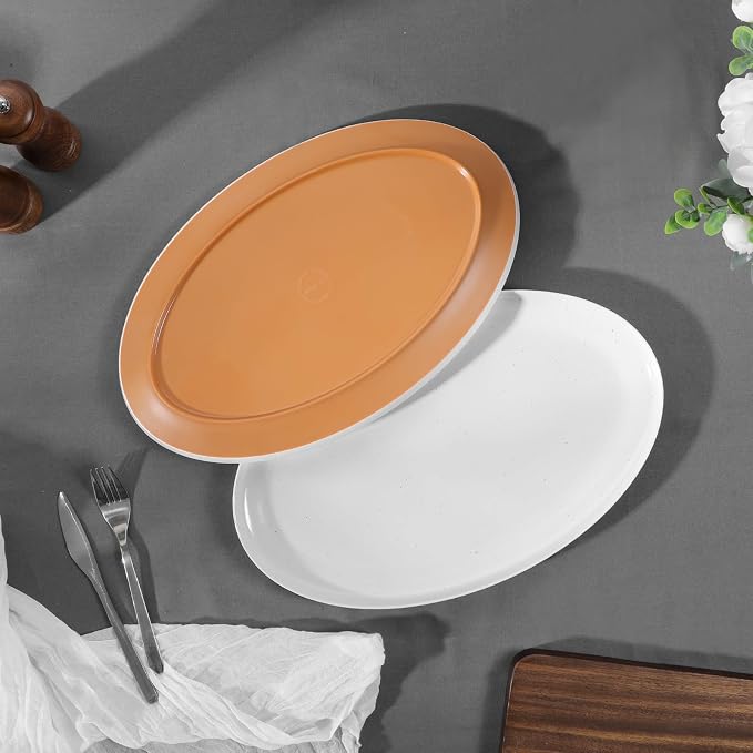 Webbylee ‌16" Melamine Oval Platter Set of 2 - Image 3