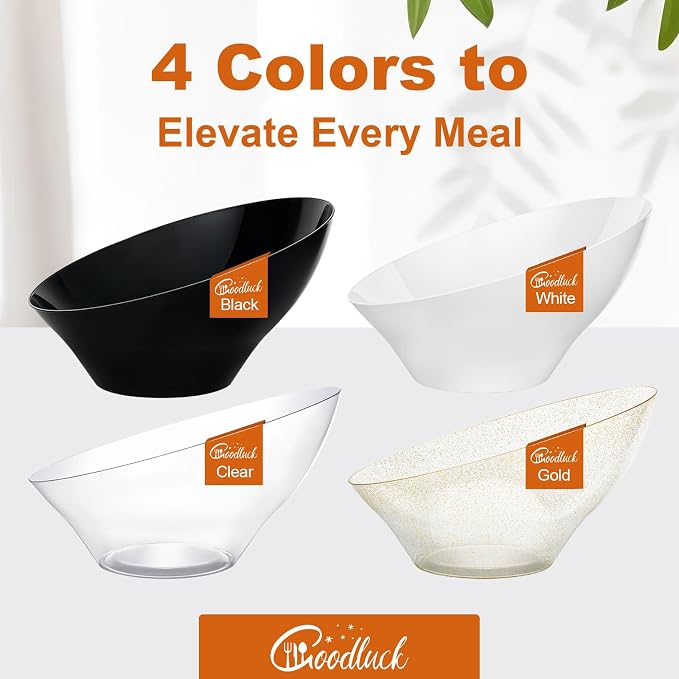 5 Pack black Plastic Serving Bowls - Image 7