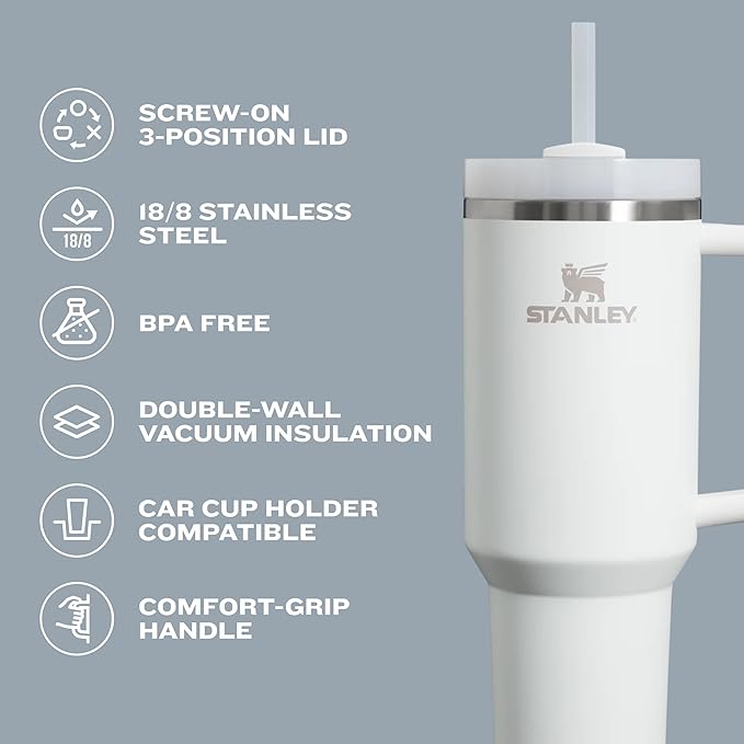 STANLEY Quencher H2.0 Flow State Tumbler, 40 oz, Mist | Handle and Straw | - Image 4