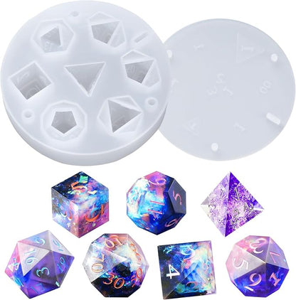 HeyClear Dice Resin Molds, DND Dice Set Silicone Molds by HeyClearResin