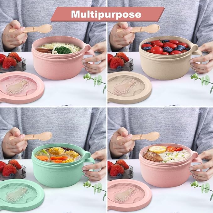Rarapop 3 Pack Microwave Soup Bowl Containers - Image 5