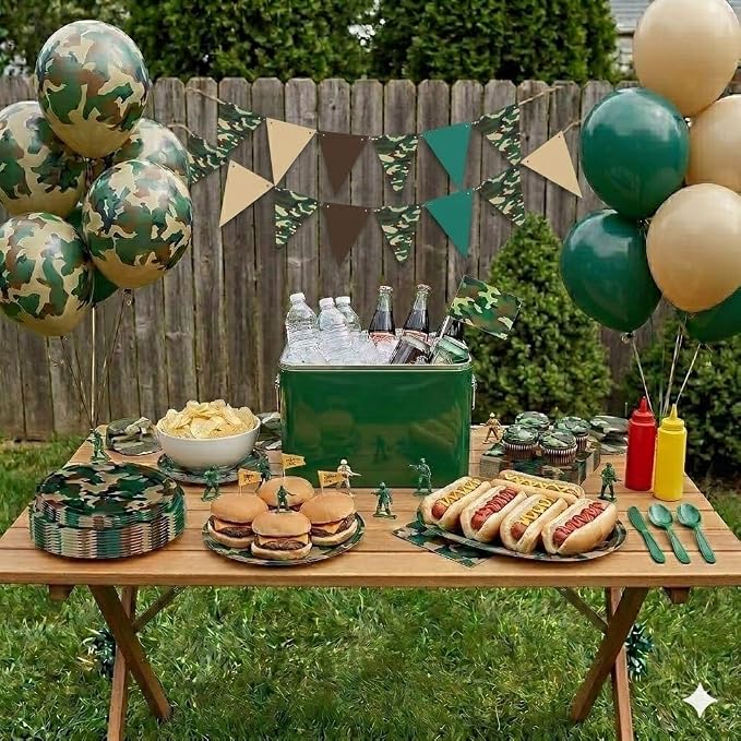 150PCS Camo Birthday Party Supplies - Image 6