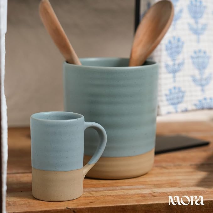MORA Ceramics Tea Cup with Loose Leaf Infuser, Spoon and Lid, 12 oz, Microwave - Image 7