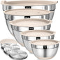 Umite Chef Mixing Bowls with Airtight Lids Set, Non-Slip Bottoms, 1.5QT by UmiteChef