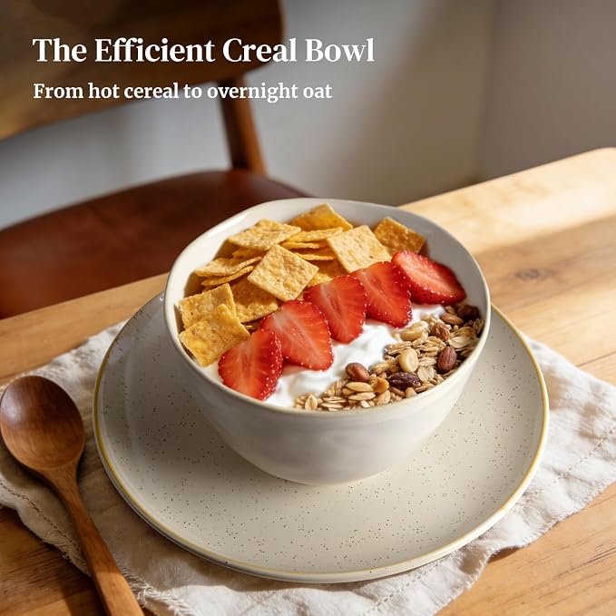 DOWAN 22 oz Cereal Bowls, Deep Ceramic Bowls - Image 3