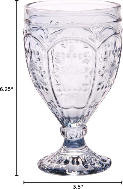 Fitz and Floyd Trestle Glassware Ornate Goblets - Image 4