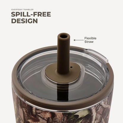 HydroJug Everyday Tumbler 20 oz, Ceramic-Lined Straw Cup, Woodland | Vacuum - Image 4