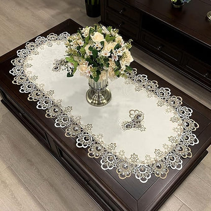 Coffee Tablecloth for Living Room Center Table Doilies Embroidery Lace - Image 5