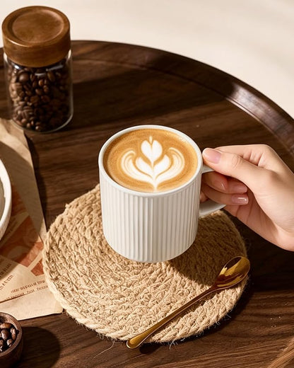 famiware Coffee Mug Set for 8, Star 12 oz Catering Mugs Cup Set - Image 2