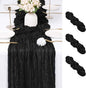 3 Pack Black Cheesecloth Table Runner 17x108 Inch Semi Sheer Boho Gauze Cheese by Unknown