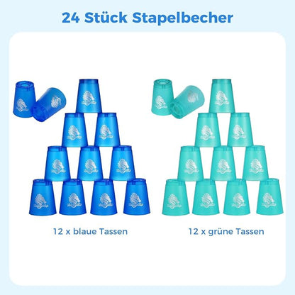 yeesport 24 Sport Stacking Cups Blue/Green Training Set - Image 6