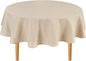 Hiasan Round Linen Tablecloth 70 Inch - Wrinkle and Stain Resistant Washable Polyester Fabric Table Cloth for Dining Room Kitchen Party, Beige