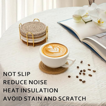 OIAHOMY 8 Pcs Coasters with Holder - Image 7