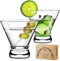 Gencywe 2 Pack Martini Glasses, 8 Ounce Crystal Cocktail Glasses, Martini by Gencywe
