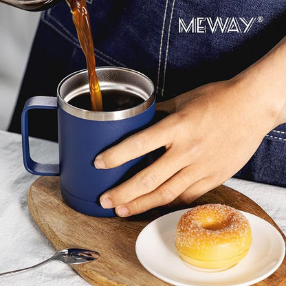MEWAY 12oz Coffee Mug With Handle 8 Pack Bulk, Stainless Steel Insulated Travel - Image 7