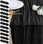 Cheesecloth Table Runner 10FT 12Pcs Black Boho Gauze Sheer Runners | Cheese by Xiomot