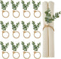 APTWOW Napkin Rings Set of 12, Easter Napkin Rings, Boho Eucalyptus Leaf by APTWOW