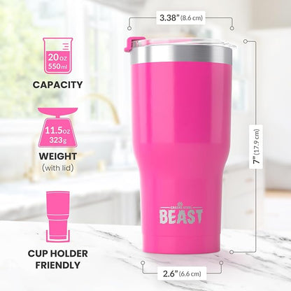 Beast 20 oz Tumbler Stainless Steel Vacuum Insulated Coffee Ice Cup Double Wall - Image 7