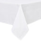 Hiasan Faux Linen Rectangle Tablecloth - Wrinkle and Stain Resistant Washable Table Cloth for Kitchen Dining Room Holiday Table Cover for Party Dinner, White, 54 x 120 Inch