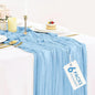 6 Pack Baby Blue Cheesecloth Table Runner 35x120 inch, Boho Sheer Light Blue by BlueTopCoLtd