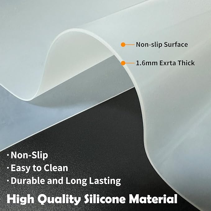 Large Silicone Mats, 78.7”x15.7” Extra Large Silicone Heat Resistant Mat, Countertop Protector, Nonstick Waterproof Mats for Kitchen Counter, Shipped Rolled Up Kitchen Counter Mat, Dark Gray