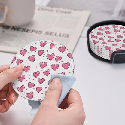 Valentines Day Pink Heart Coasters - Image 5