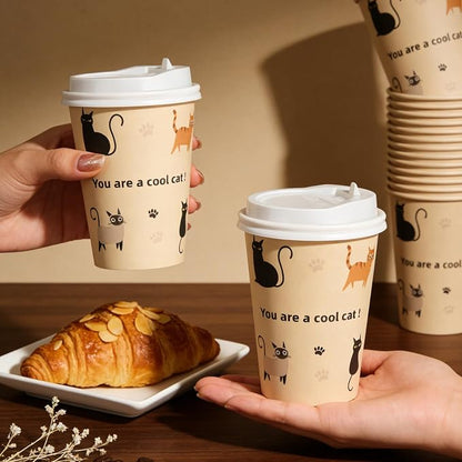 12 OZ 25 Pack Disposable Cups Paper Coffee Cups - Image 2