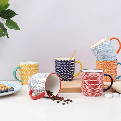 Selamica 10 OZ Coffee Mugs Set of 4, Small Coffee Cups Ceramic - Image 6