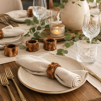 Wooden Napkin Rings Set of 12 - Image 9