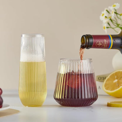 56 Pack Plastic Wine Glasses Champagne Flutes, Plastic Champagne Flutes - Image 8