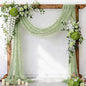 Pearl Table Runner Gauze Sheer 19FT Wedding Draping Fabric Decor | Sage Green by Socomi