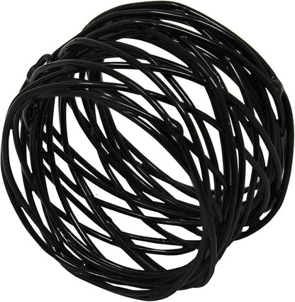 ITOS365 Handmade Round Mesh Black Napkin Rings Holder - Image 5