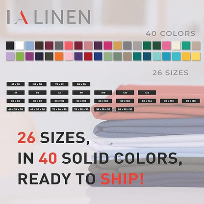 LA Linen Polyester Poplin Washable Square Tablecloth, Stain and Wrinkle Resistant Table Cover 72x72, Fabric Table Cloth for Dinning, Kitchen, Party, Holiday 72 by 72-Inch, Burgundy