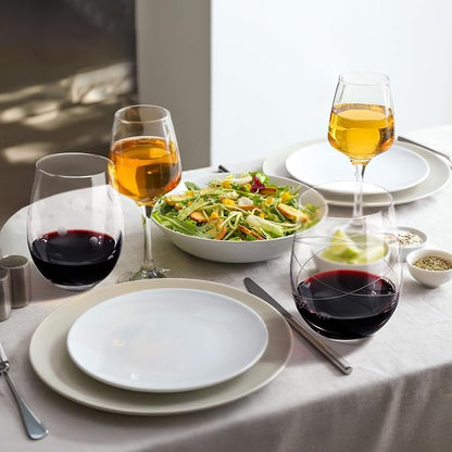 Joeyan Hand Blown Etched Stemless Wine Glasses - Image 4