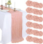 6 Pack 10Ft Blush Pink Cheesecloth Table Runner 23 x 120 Inch | Gauze Rustic by CKIKU