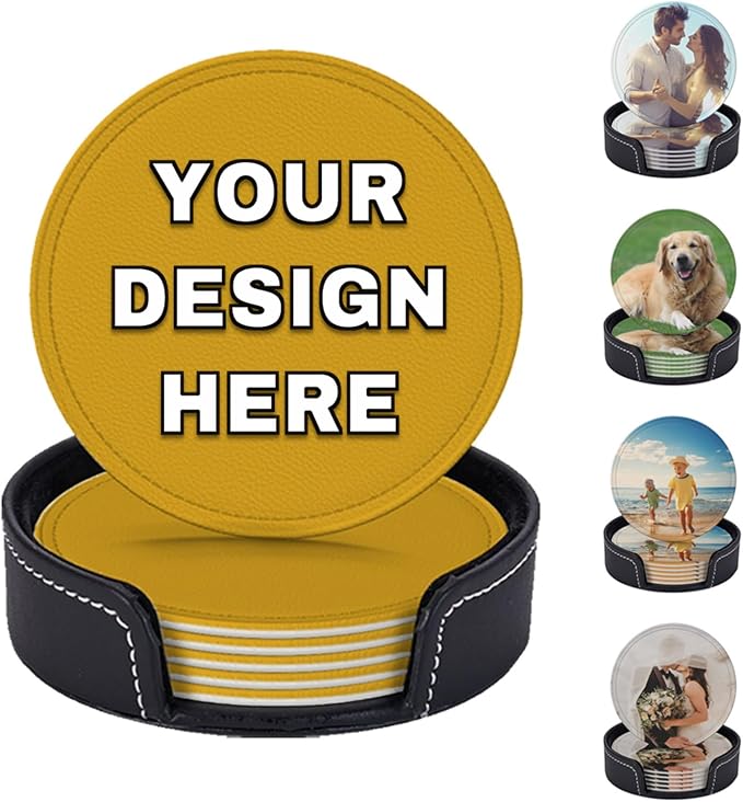 Custom Funny Coasters with Logo Picture Name by YHPHRTA