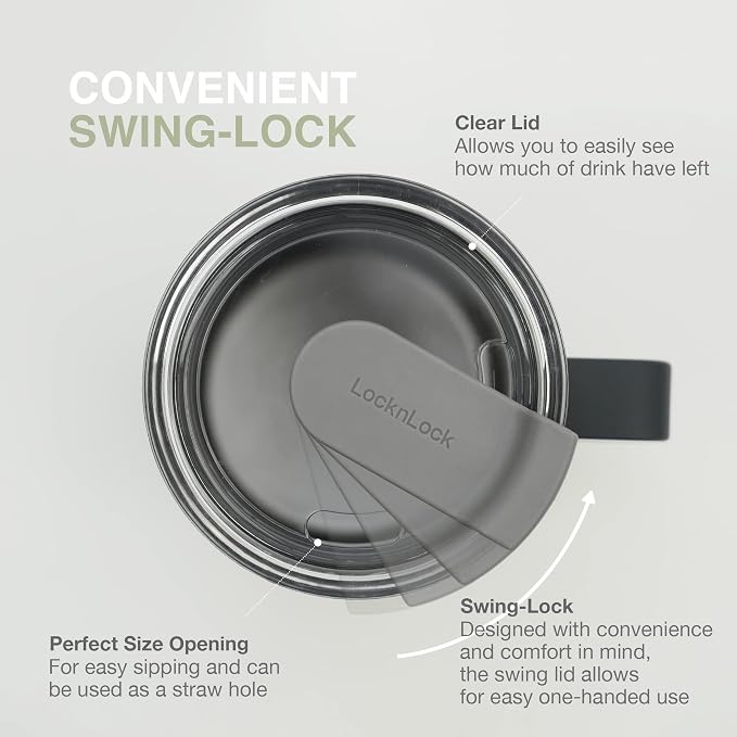LocknLock Metro Mug Premium 18/8 Stainless Steel Double Wall Insulated - Image 2