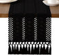 MLMW Boho Table Runner Black Table Runner 90 inches Spring Easter Short Coffee by MLMW