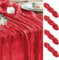 Cheesecloth Table Runner Red 10FT Boho Gauze Runner, 4 Pack | 120 Inch Cheese by Wokceer