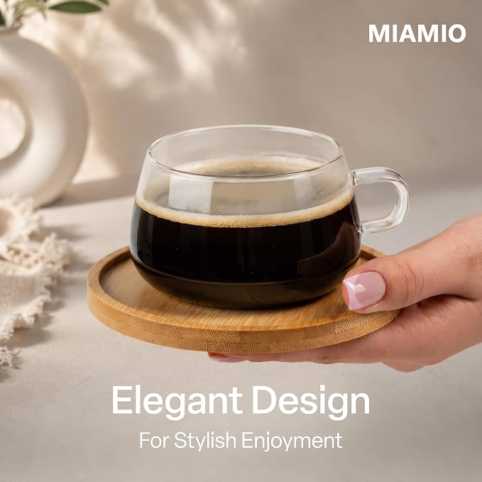 MIAMIO - Cappuccino Glasses/Tea Glasses Set - Olea | Borosilicate tea glasses - Image 2