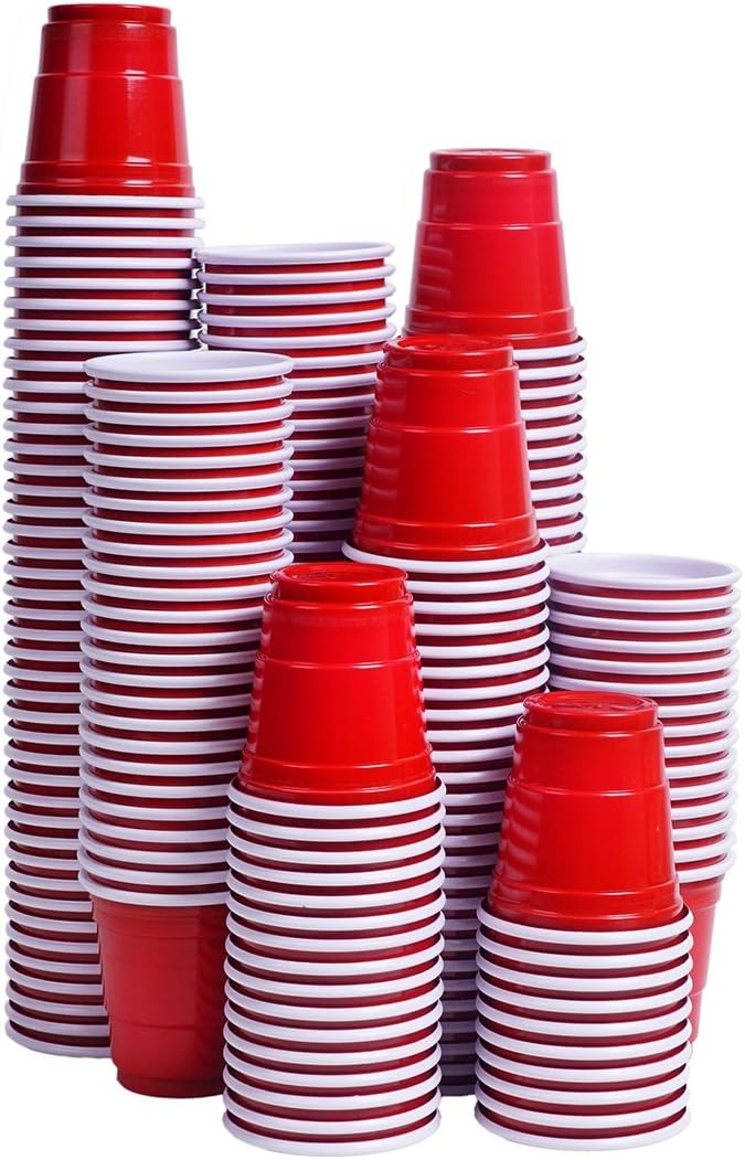 TashiBox Plastic Shot Glasses 2oz, 200 Pack, Mini Party Cups | Mini Party Cups by TashiBox
