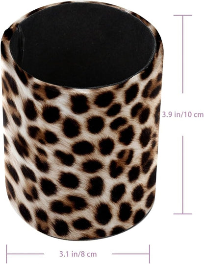 Leopard Print Leather Pen Holder - Image 3