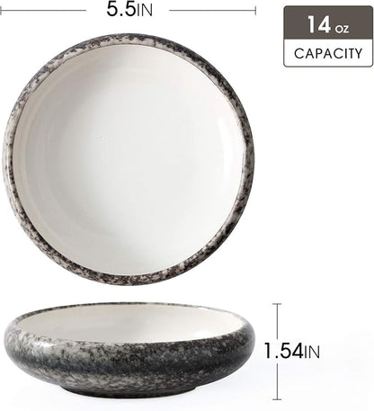 Uaral Serving Dishes, Salad Plate, Japanese Stoneware Appetizer Plate, 5.5 Inch - Image 5