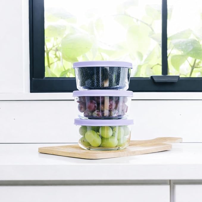 12-Piece Glass Food Storage Containers Set | 2-Cup, Leakproof | Microwave - Image 2