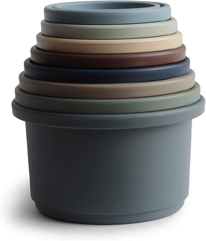 mushie Stacking Cups Toy 8 pcs | Made in Denmark - Image 2