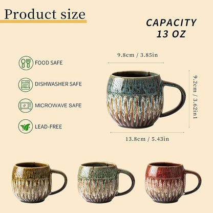 Large Ceramic Coffee Mug - 13oz Tea Cup - Image 2