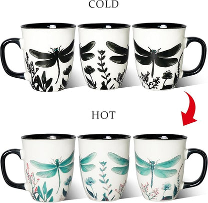 16 oz Dragonfly Coffee Mug, Color Changing Cup | Ceramic Coffee Cup, Heat - Image 5